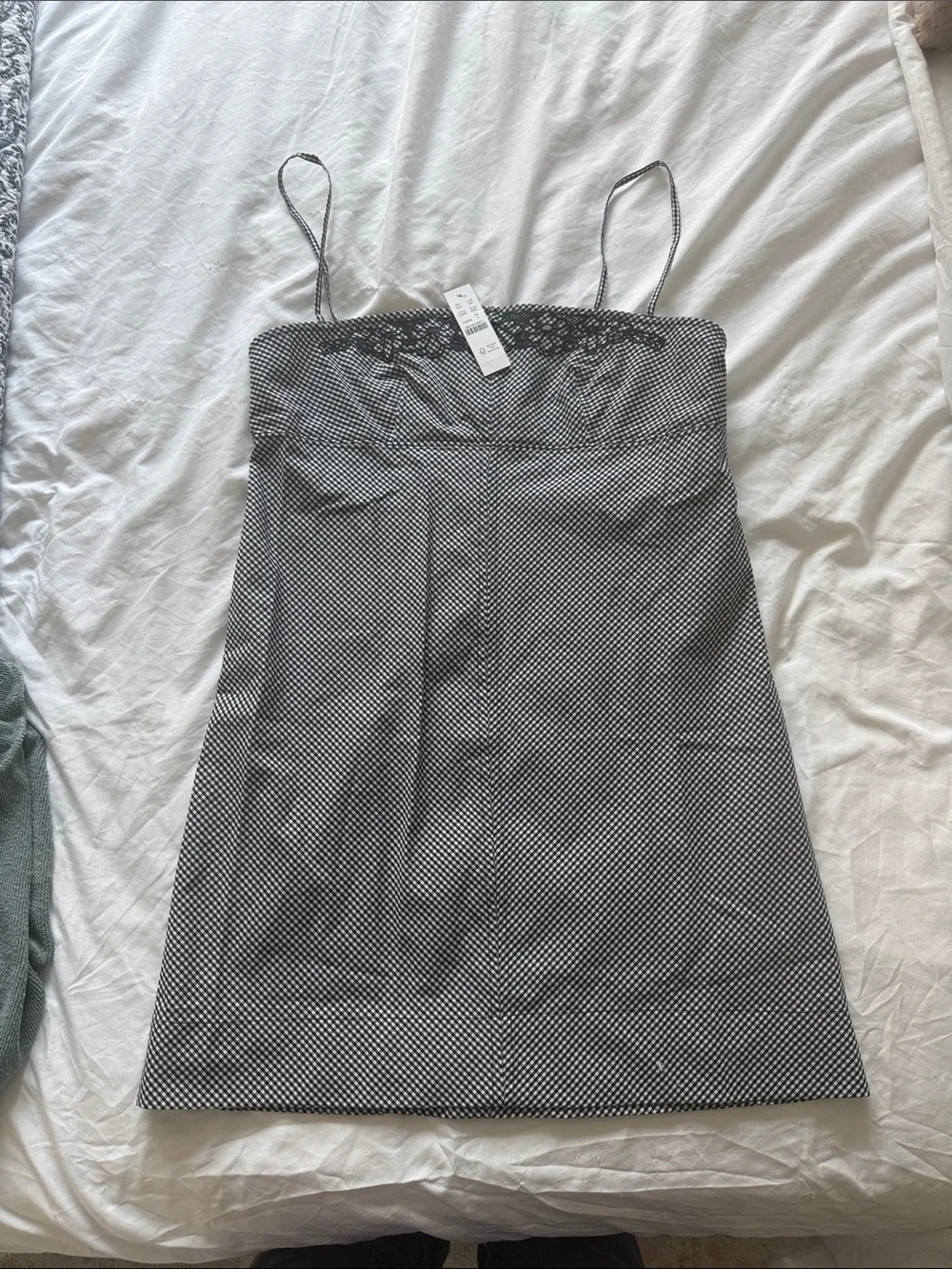 J. Crew Black and White Gingham Dress with